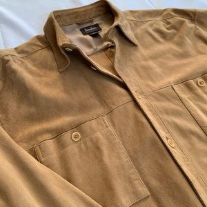 Neiman Marcus Suede Shirt Tan sz XL